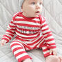 'You Remind Me Of The Babe' Stripy Romper, thumbnail 3 of 5