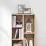 Five Compartments Oak Wooden Bookcase Bookshelf, thumbnail 5 of 10