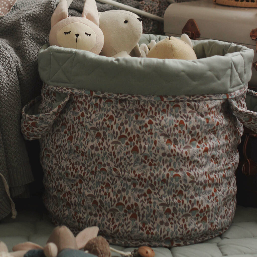 Large Quilted Storage Basket Woodland Walk By Avery Row