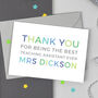 Personalised 'Thank You' Teacher Card, thumbnail 2 of 4