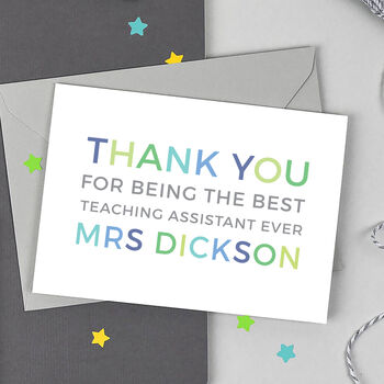 Personalised 'Thank You' Teacher Card, 2 of 4