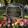 Personalised Brass Memorial Plaque Perfect For Garden Memorial, thumbnail 7 of 9