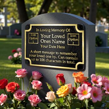 Personalised Brass Memorial Plaque Perfect For Garden Memorial, 7 of 9