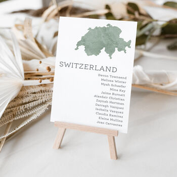 Travel Themed Wedding Seating Plan Cards, 6 of 8