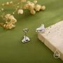 Sterling Silver Ice Skate Stud Earrings, thumbnail 2 of 11