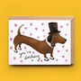 'You're Dashing' Sausage Dog Valentine Card, thumbnail 1 of 3