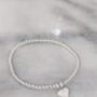 Sterling Silver Prom Night 2025 Heart Stretch Bracelet, thumbnail 4 of 5