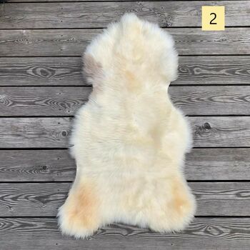 Sheepskin Rug Bench Cover Mixed Colour, 3 of 11