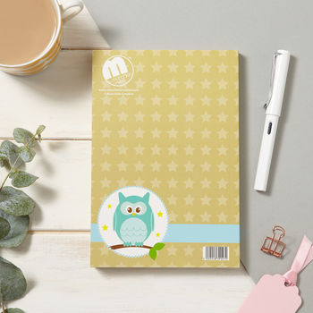 Owl And Stars Soft Cover Notebook, 2 of 2