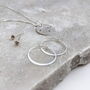 Sterling Silver Flat Edge Hoop Earrings, thumbnail 2 of 5