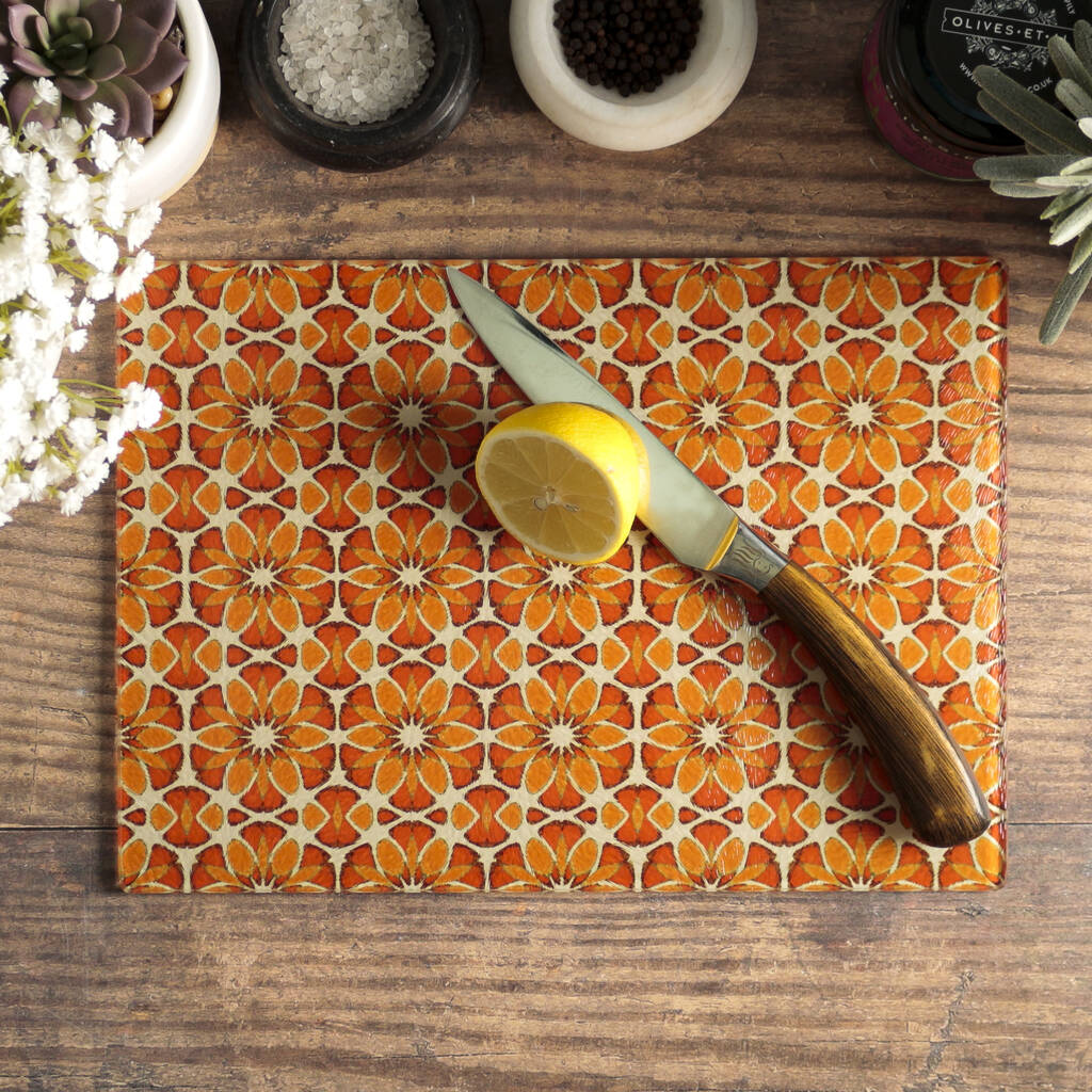 Moroccan Flower Kitchen Chopping Board, 1 of 11