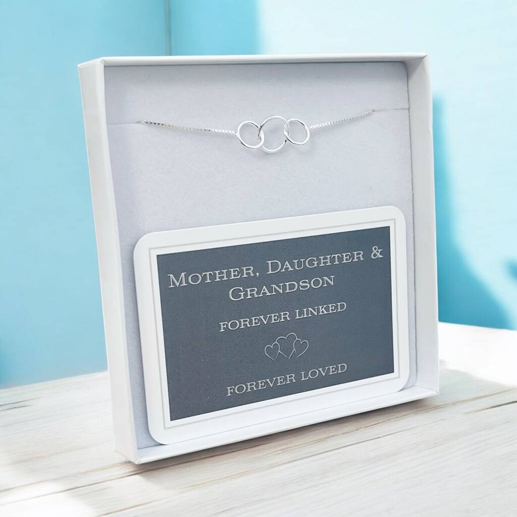 Mother, Daughter And Grandson Infinity Bracelet, 1 of 5