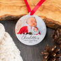 Personalised Baby's First Christmas Photo Bauble Gift, thumbnail 4 of 5