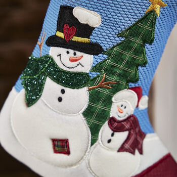 Personalised Children's Snowman Christmas Stocking, 4 of 6