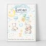 Personalised Keepsake Birth Print Lullaby Animals, thumbnail 5 of 7