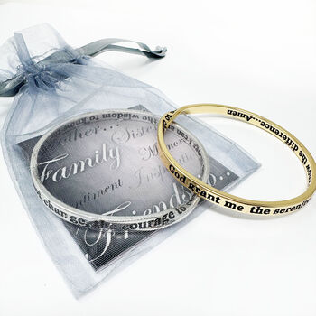Serenity Prayer Bangle, Sobriety Gift, 7 of 8