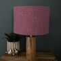 Hilda Clover Pink Tweed Floral Lined Drum Lampshades, thumbnail 10 of 11