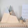 Forest Nursery Decor Mountain And Mushroom Trio Sage, Grey, Taupe, thumbnail 1 of 5