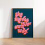 She Moves In Her Own Way Music Gift Print, thumbnail 1 of 4