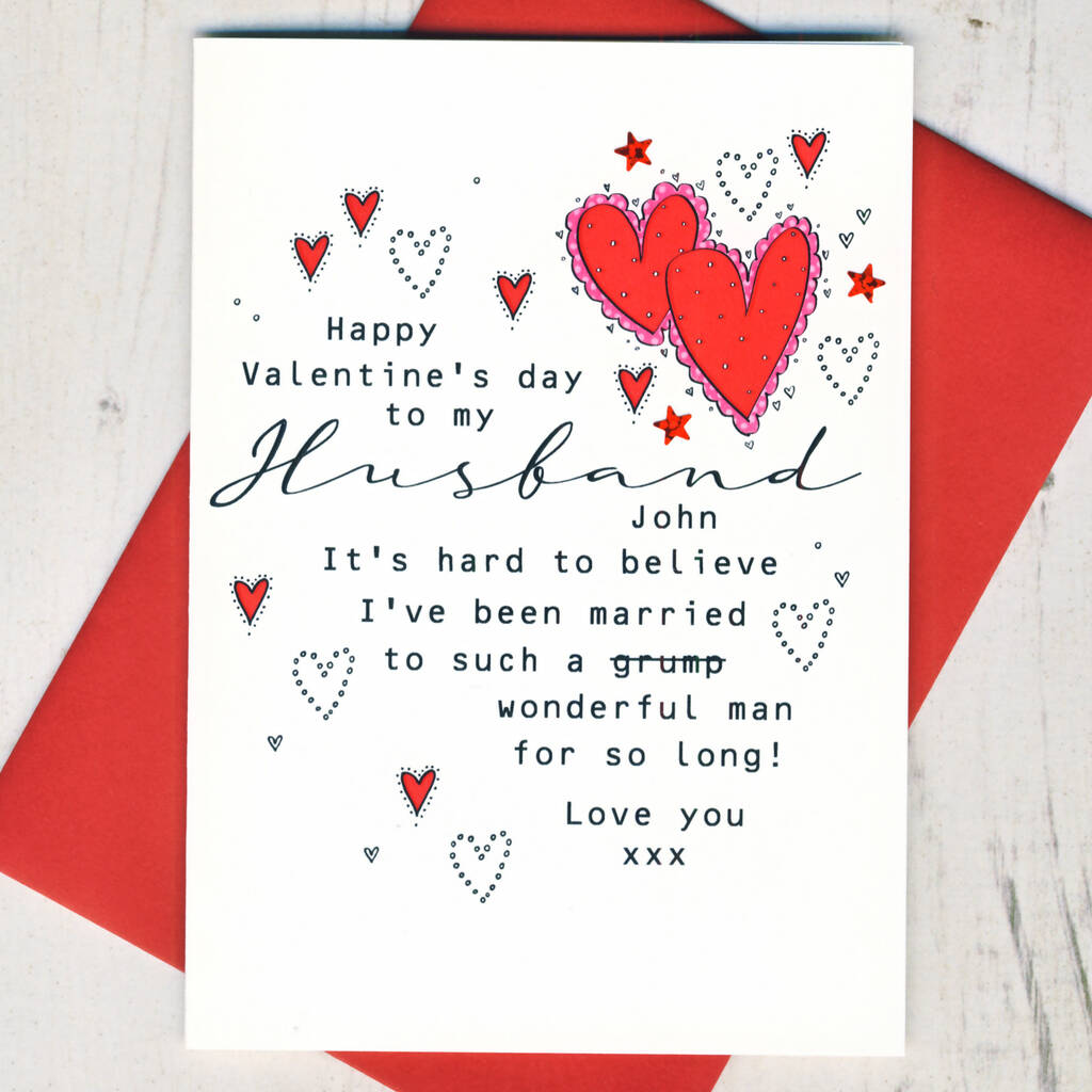 Personalised Valentines Card For Your Grumpy Husband By Eggbert & Daisy