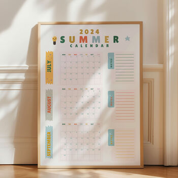 Large 2024 Summer Bucket List Wall Planner, 9 of 11