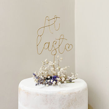 At Last Wire Wedding Cake Topper, 5 of 9
