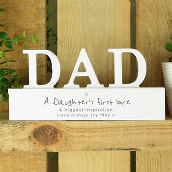 Personalised Dad Ornament A Daughters First Love, 3 of 3