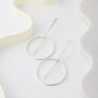 Long Drop Knotted Hoop And Bar Earrings, thumbnail 6 of 6