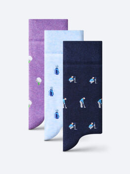 The Caddie's Giftbox – Luxury Golf Themed Socks, 2 of 10