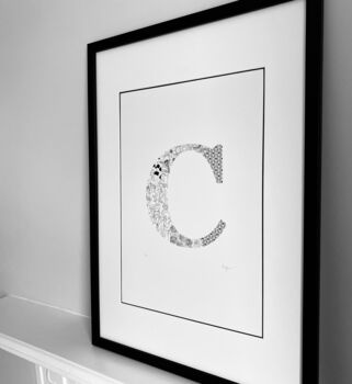 'Letter C' Linear Illustration Print, 6 of 6