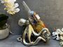 Silver Octopus Wine Bottle Holder Fun Freestanding Rack, thumbnail 2 of 12