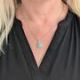 The Rectangle Amazonite Necklace, Silver, thumbnail 2 of 9