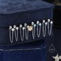 Sterling Silver Moonstone And Chain Ear Jacket, thumbnail 7 of 11