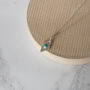 Sterling Silver Diamond And Turquoise Stone Pendant, thumbnail 1 of 3