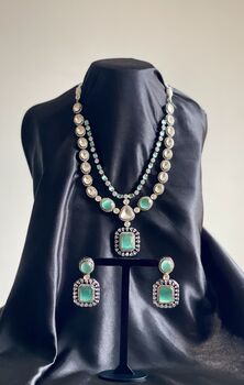 Afsaney Polki Necklace And Earrings Set, 3 of 7