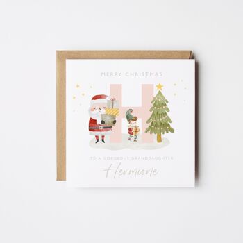 Daughter Christmas Card / Santa And Elf *Fully Personalised, 2 of 3