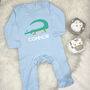 Crocodile Rompersuit Personalised With Name, thumbnail 1 of 4