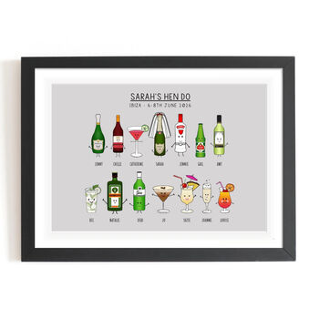 Personalised Hen Do Print, 3 of 11