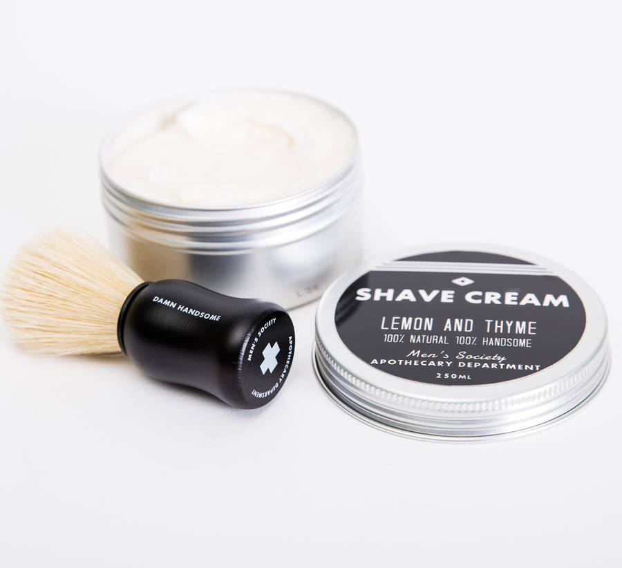 'damn handsome' shave brush by men's society