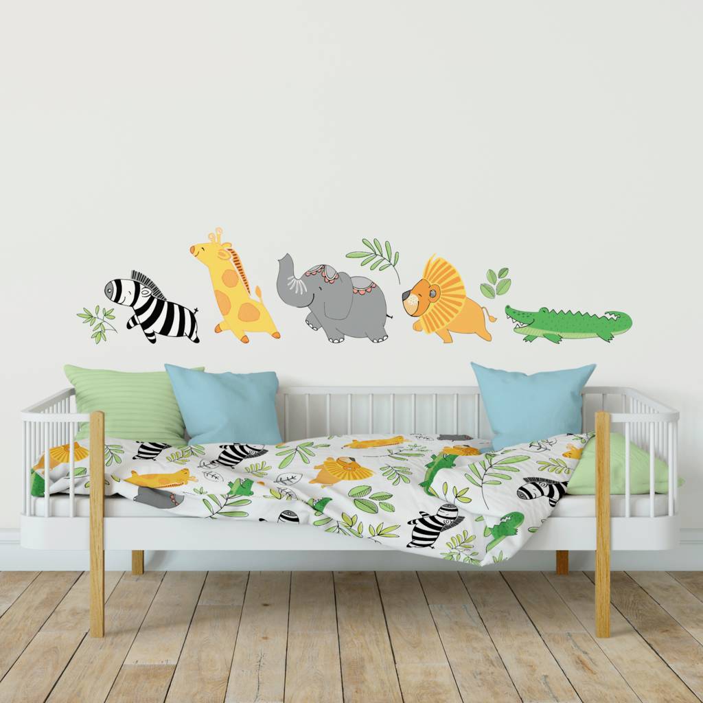 jungle wall stickers by squashed peaches designs