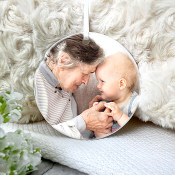 Your Favourite Photo Ceramic Disc Hanging Decoration Bauble + Gift Box, 3 of 6