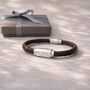 Gifts For Him Personalised Men Leather Bracelet, thumbnail 4 of 8