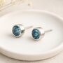 Sterling Silver March Birthstone Stud Earrings – 7mm, thumbnail 1 of 6