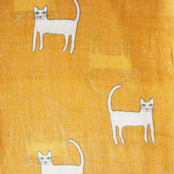 Happy Cats Print Scarf, 9 of 11