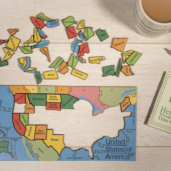 States Of America Wooden Jigsaw Puzzle, 2 of 9