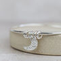 Sterling Silver Textured Moon Charm Bangle, thumbnail 1 of 3