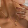 January Birthstone Garnet Gold Plated Necklace, thumbnail 1 of 12