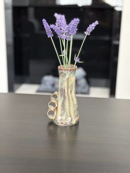 Small Vase, Ceramic, Porcelain, Handmade, 4 of 5