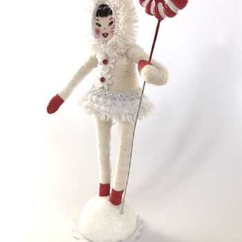 Candy Cane Flower Girl Christmas Tree Decoration, 2 of 6