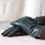Blue Soft Lined Leather Gloves, thumbnail 5 of 11